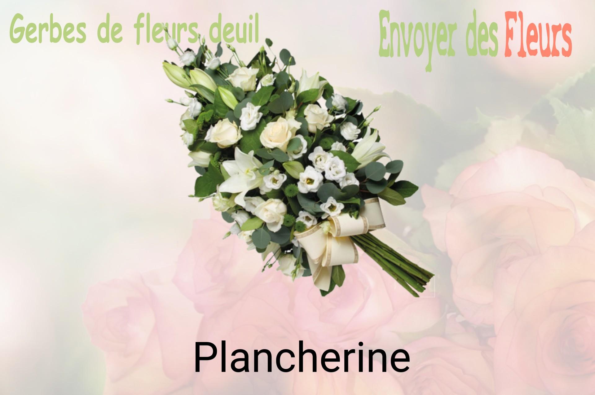 Gerbe de fleurs de deuil livrée à Plancherine